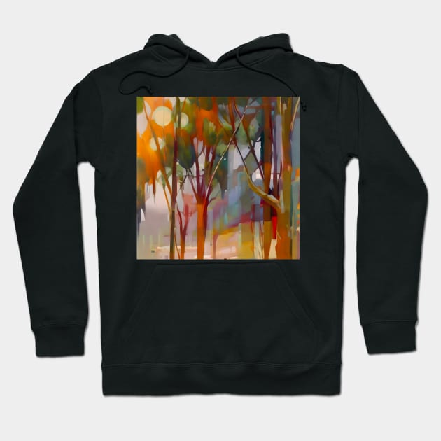 Light through the Trees Abstract Hoodie by DANAROPER